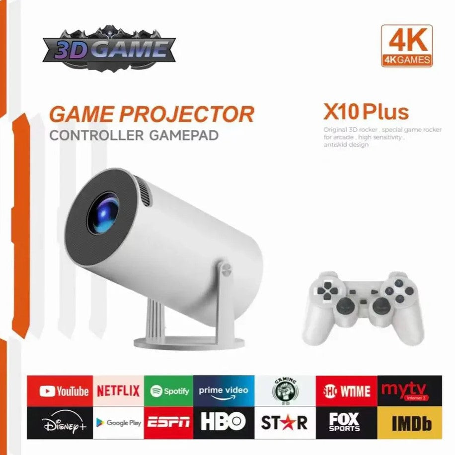 X10 Plus Game Projector Classic Retro Video Game Arcade Console 64GB 1 ...