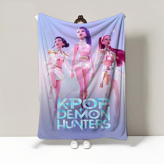 K-pop Demon Hunter Snuggle Blanket 130x150cm Cozy Kids Throw