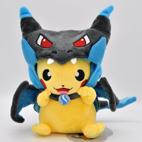 Pokemon Pikachu With Charizard hat Plush Soft Toy
