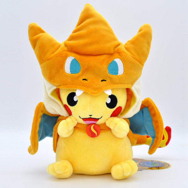Pokemon Pikachu With Charizard hat Plush Soft Toy