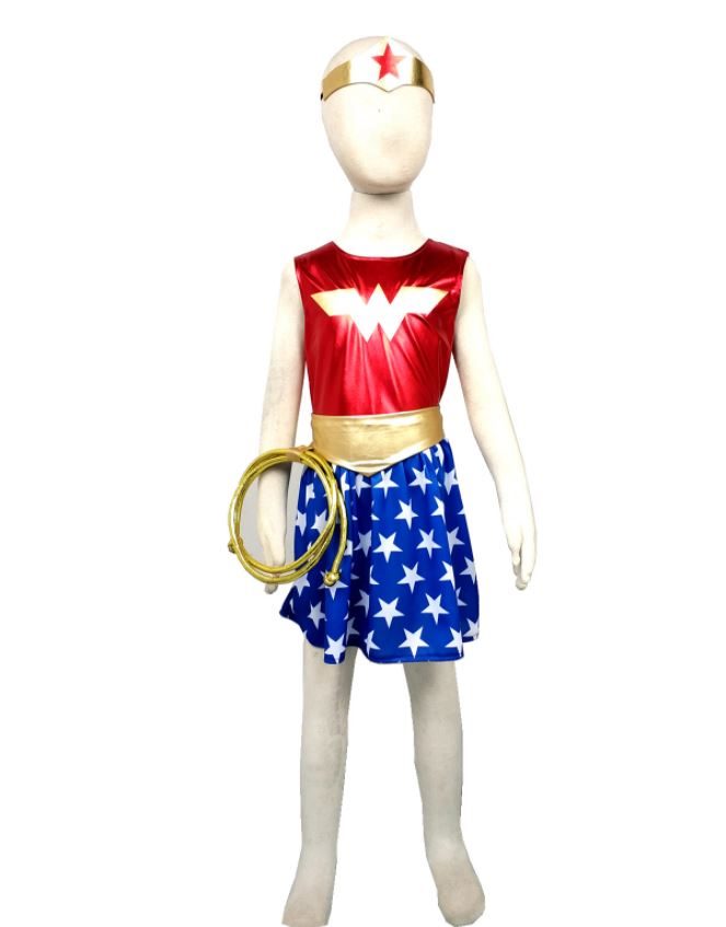 Wonder Woman Children Costume + 4pcs Set