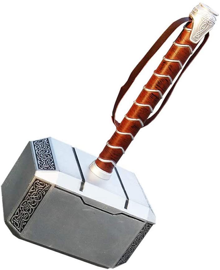 Marvel Avengers Thor Mjolnir Replica 1:1 Scale Hammer Cosplay Props - PU FOAM