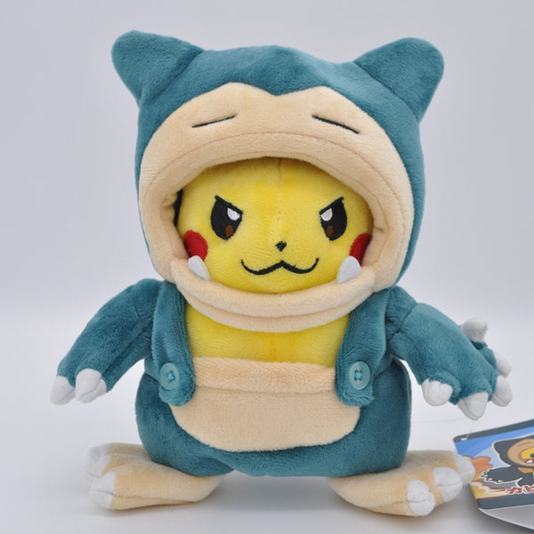 Pokemon Pikachu With Snorlax hat Plush Soft Toy dress up