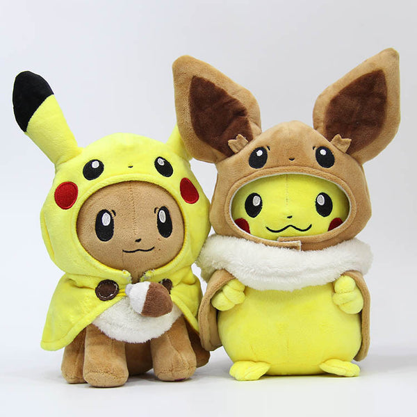 Pokemon Pikachu or Eevee -hat dress up Plush Soft Toy dress up