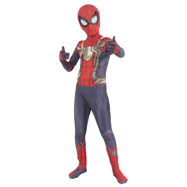 Spiderman latest no way home gold iron Spiderman Latest Costume + Mask Set
