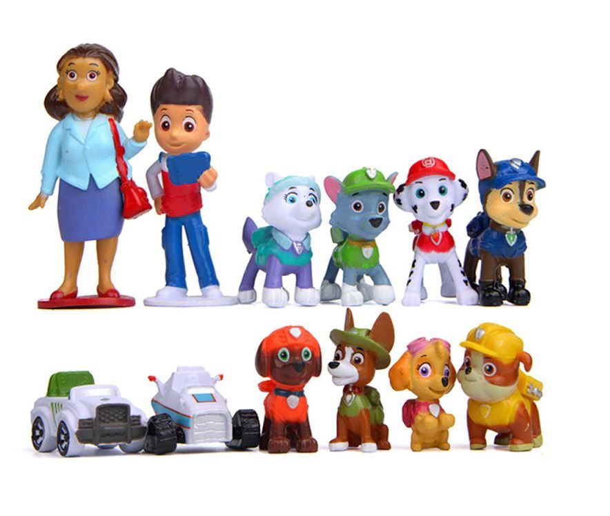 Paw Patrol and ride figures set of 10 cake decoration cake figures