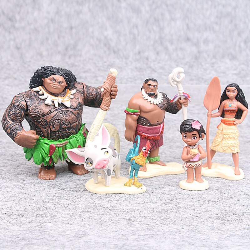 Moana - figures play set - cake decoration cake figures 6pcs