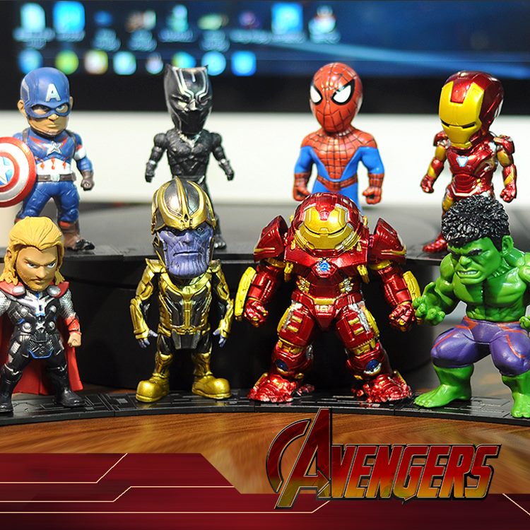 Avengers figures set of 8 - Cake topper