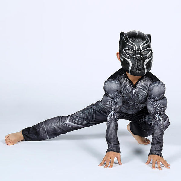 Black Panther Costume Muscle Child