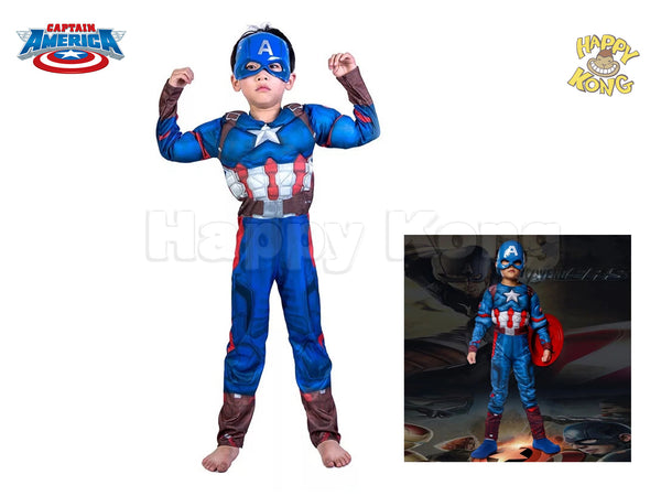 marvel captain america kids costume with mask