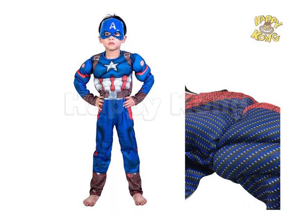 Captain America Children Costume + Mask Set