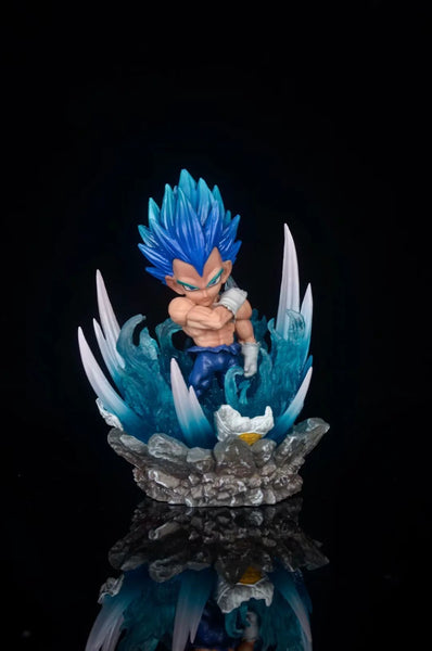 Dragon ball super Vegeta Blue hair LED light up figure 10cm