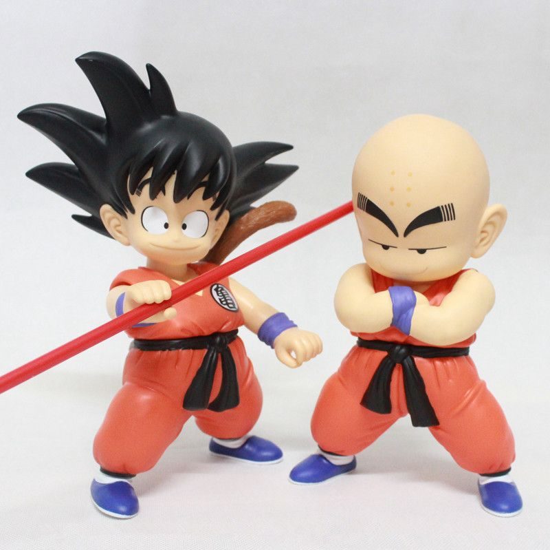 Cute Kid Young Goku and Krillin New Dragon Ball Toy Action Figure 21cm