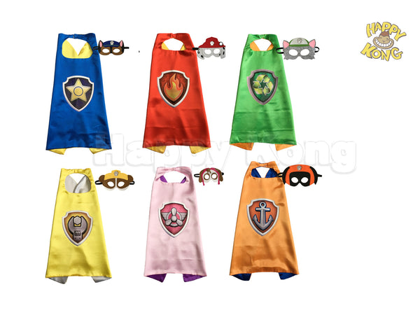 Paw Patrol Kids Party Mask and Cape New Badge