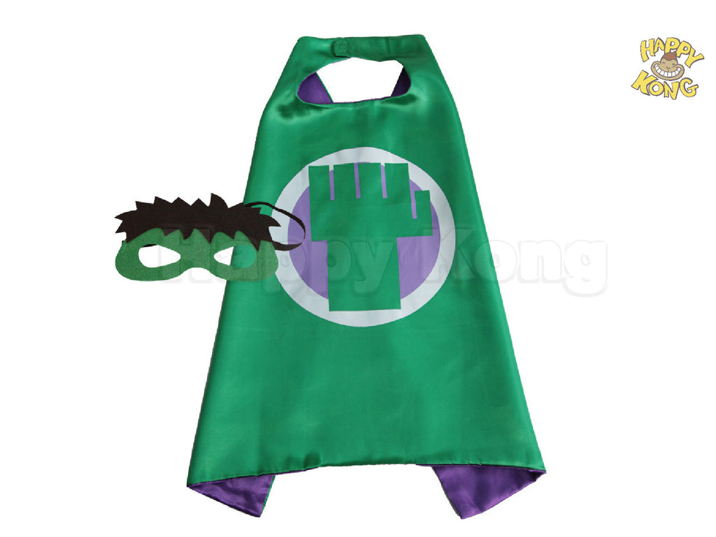 Hulk Kids Party Mask and Cape Costume