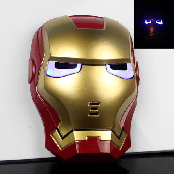 Ironman Led light up Mask - Plastic mask size fit from 3-12