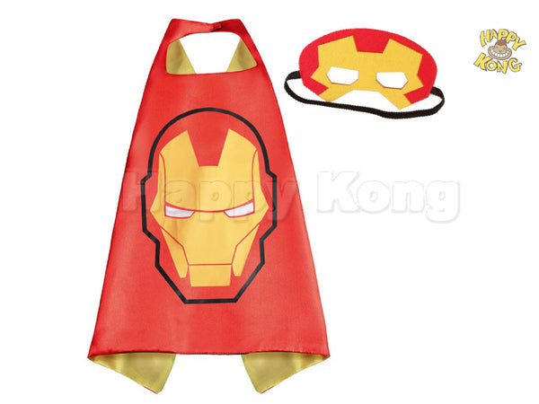 Ironman Kids Party Mask and Cape