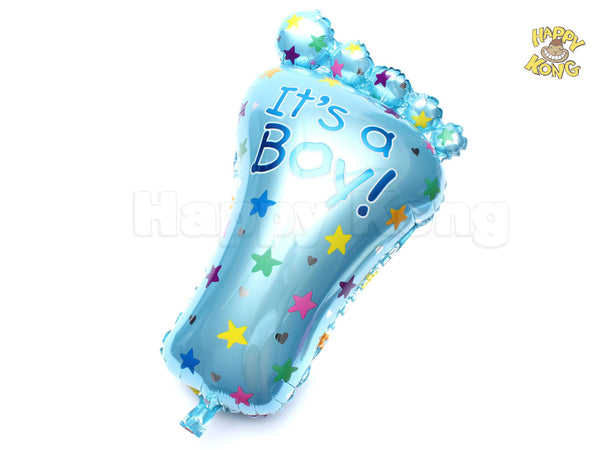 It's A Boy Big Foot Foil Hellium Balloon for Baby Shower