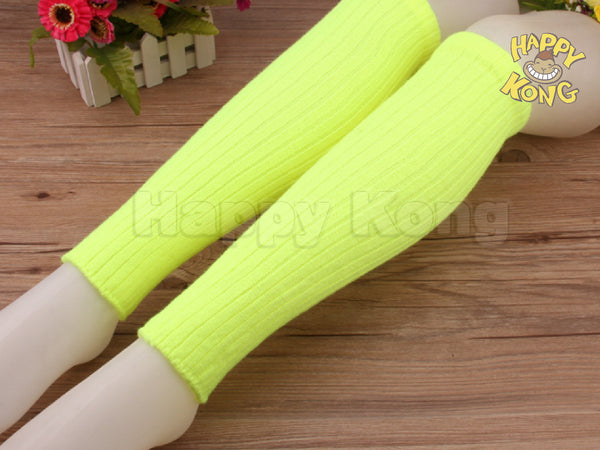 Knit Leg Warmers/Legging - Yellow (Neon Yellow)