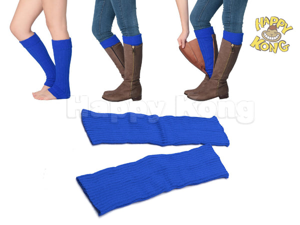 Knit Leg Warmers/Legging -  Blue