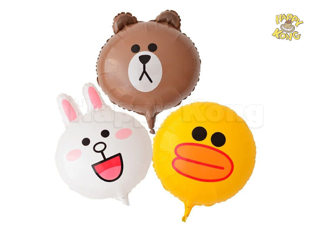 Line Friends Foil Hellium Balloon for Birthday Party