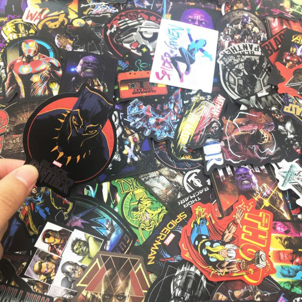 Marvel 108PCS stickers- no repeat, sun/water proof