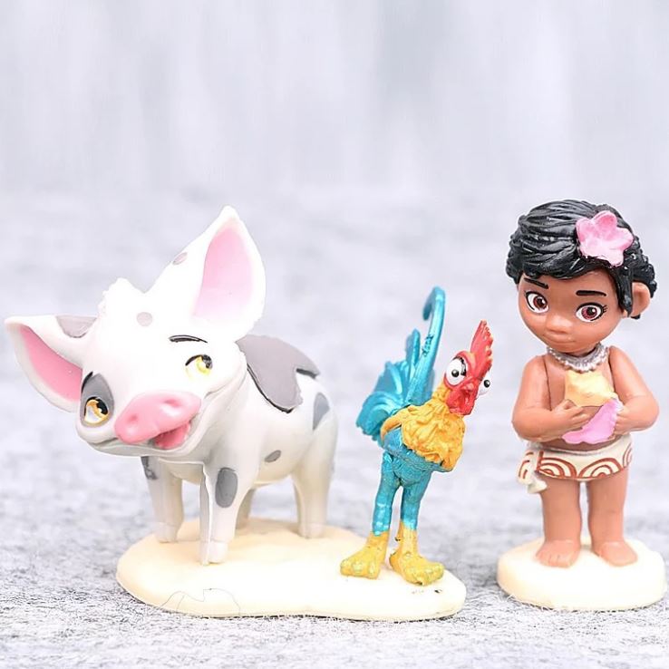 Moana - figures play set - cake decoration cake figures 6pcs