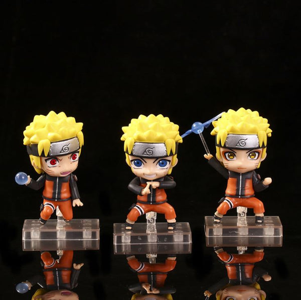 Naruto Figures x 3 - Naruto figure in 3 different pose and form.