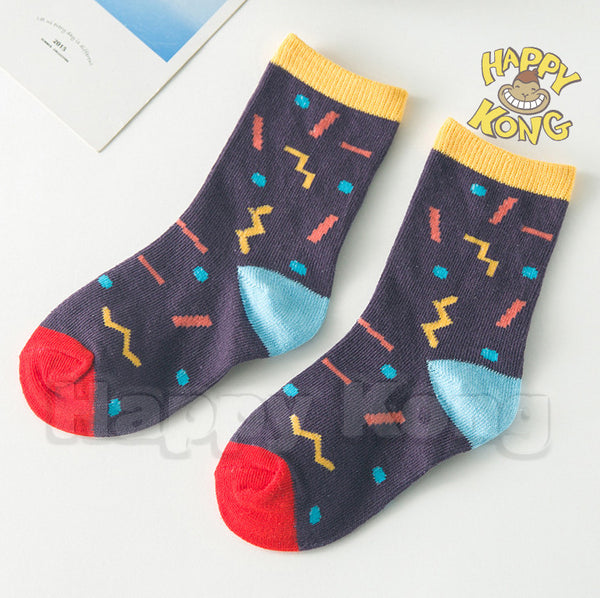 Kids unique pattern Colorful happy socks