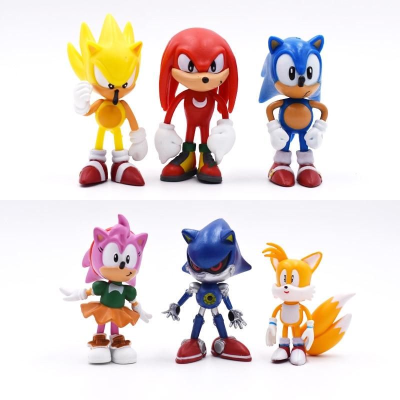 Sonic the Hedgehog 6 pcs Figures Toy, Cake Topper