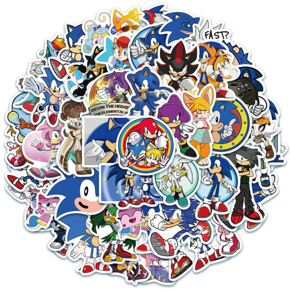 Sonic STICKERS 100PCS - no repeat, sun/water proof