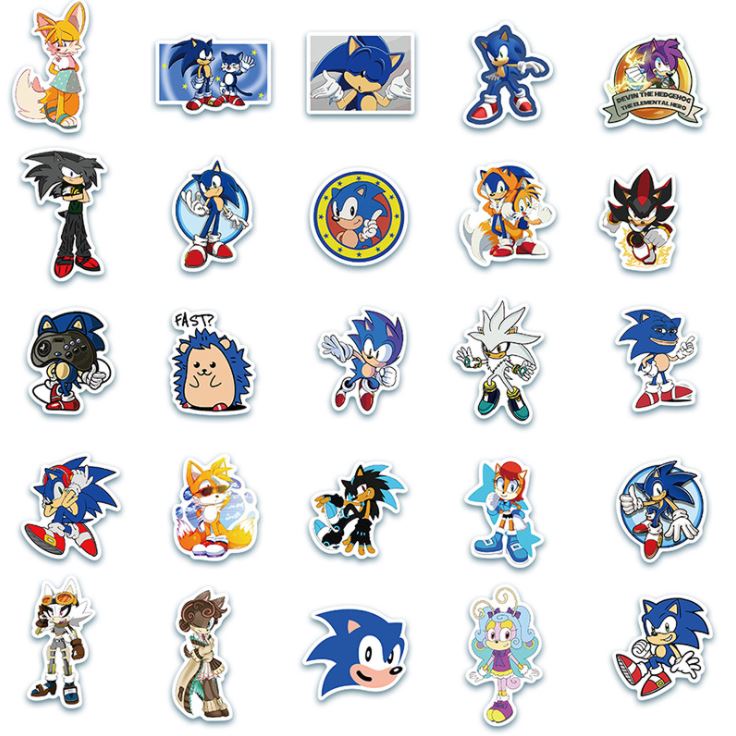 Sonic STICKERS 100PCS - no repeat, sun/water proof – Happy Kong NZ