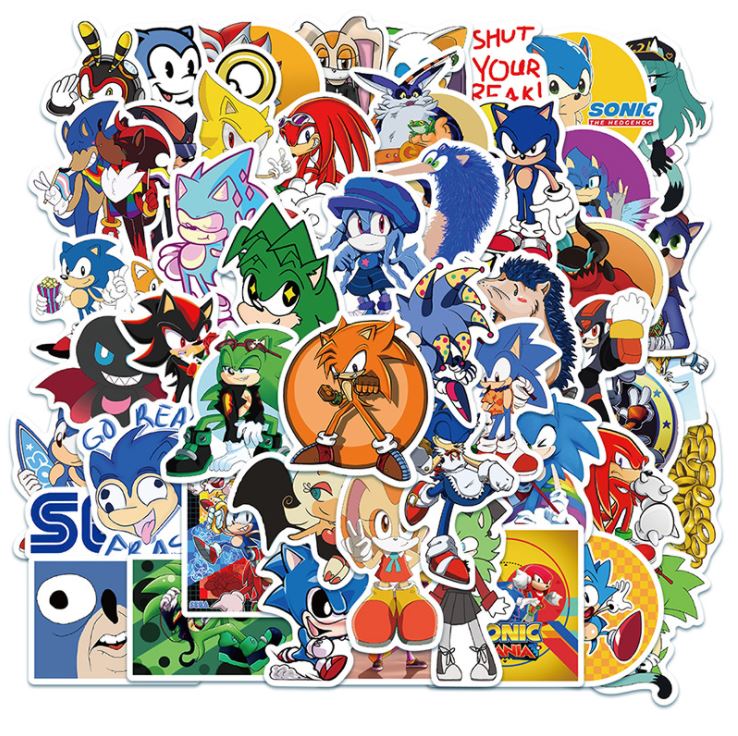 Sonic STICKERS 100PCS - no repeat, sun/water proof