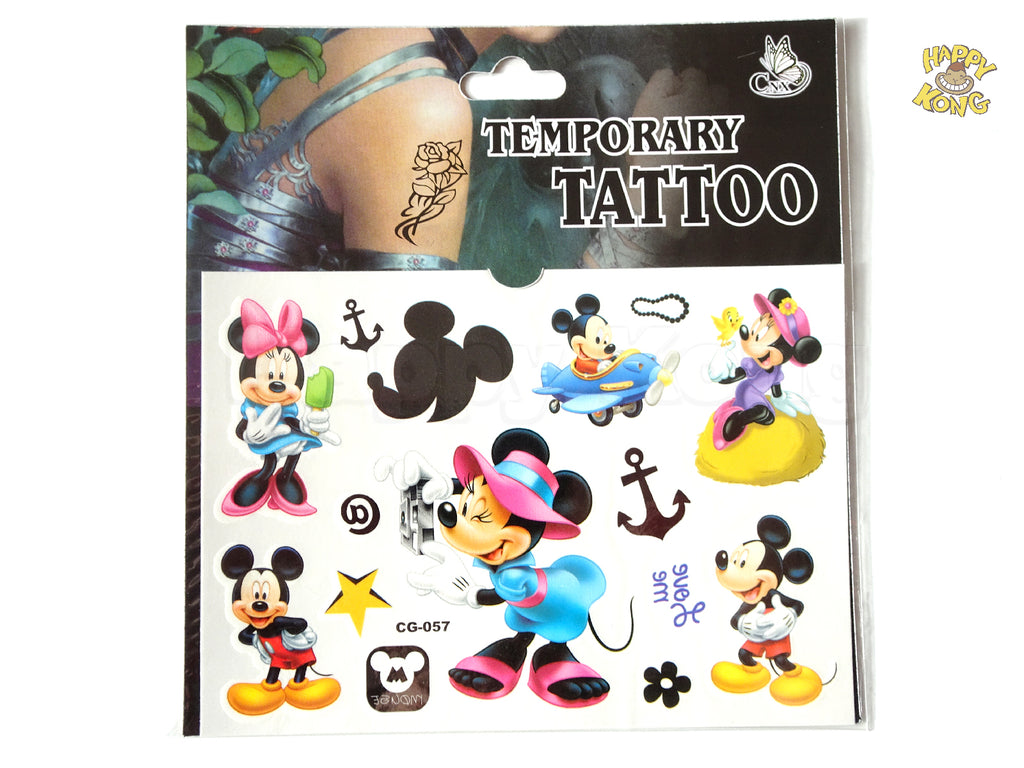 minnie mouse temporary tattoo 