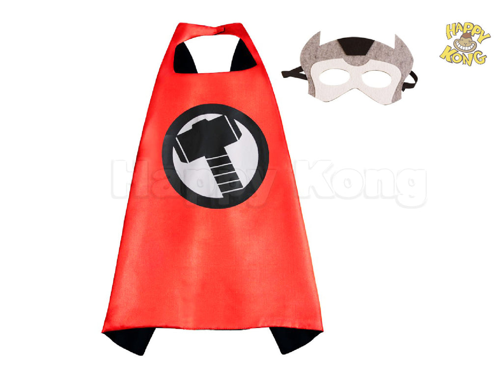 Thor Kids Party Mask and Cape