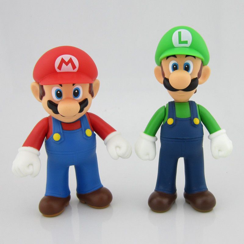2PCS Super Mario Figures Toy, Cake Topper - Mario and Luigi only
