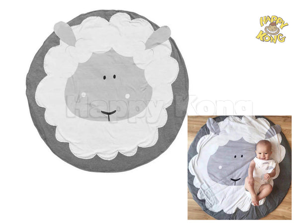 Cotton Black and White Blanket / Play Mat Nursery Baby Kids Decor