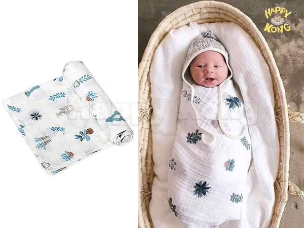 Soft Muslin Cotton Six Layer Newborn Swaddle Baby Blanket Wrap Towel Winter