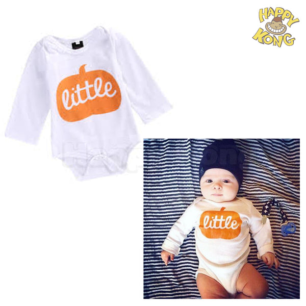 Baby Bodysuit Onesie Cotton Halloween Little Pumpkin Costume Infant Size