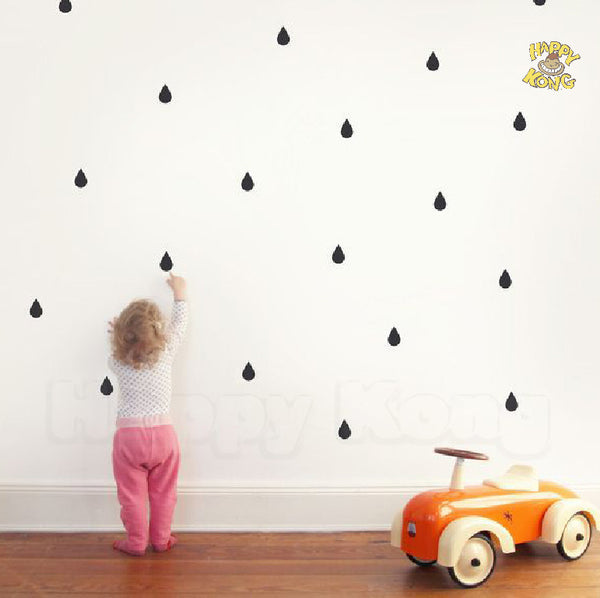 Rain Drops wall decor stickers set of 60pcs