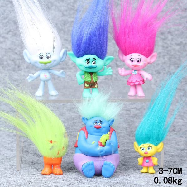 6 Pcs Troll Toys, Mini Trolls Figures Collectable Doll, Trolls Action Figures